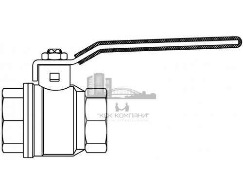 Кран шаровый 2 ВВ маховик из алюминия