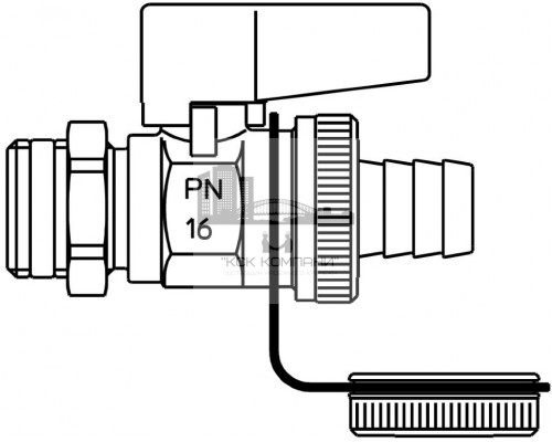 Кран шаровый Optiflex 1/2 НР Ду 15