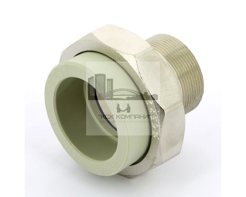 Муфта с разъемным соединением  237063 НР ? 63 мм х 2 (американка) полипропиленовая, сварка