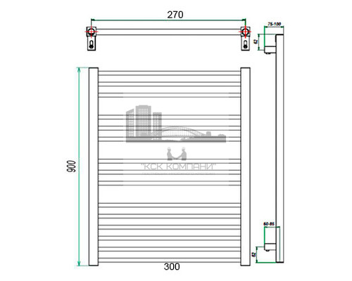 Электрический полотенцесушитель Classic 300x900