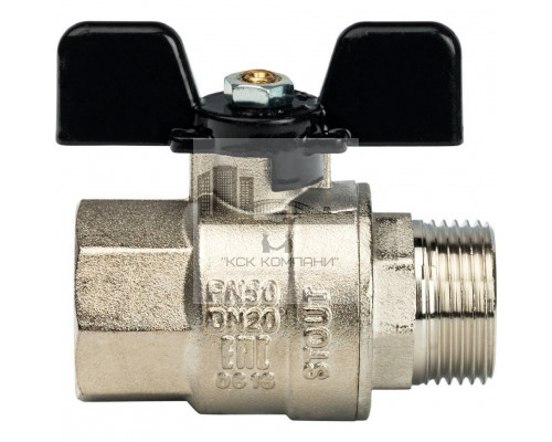 Кран шаровой полнопроходной ВР/НР 3/4, ручка бабочка