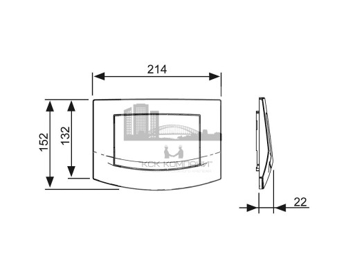 Панель смыва унитаза ambia 9240100, для одинарной системы смыва (Теце)