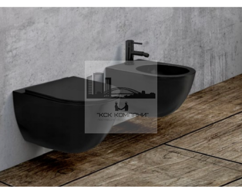 Унитаз подвесной безободковый  FB001 чёрный матовый