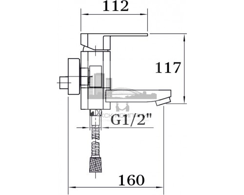Смеситель для ванны (душевой набор) GZ06031-Е BOLDER