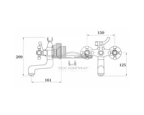 Смеситель для ванны (душевой набор) KOSTANTIN GZ09031