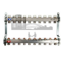 Коллектор из нержавеющей стали без расходомеров на 10 контуров SMS 0922 000010 