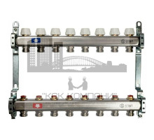 Коллектор из нержавеющей стали без расходомеров на 8 контуров SMS 0922 000008 