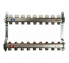 Коллектор из нержавеющей стали без расходомеров на 9 контуров SMS 0922 000009 