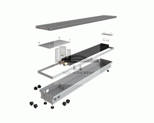 Конвектор внутрипольный водяной КВП 130/330/2400