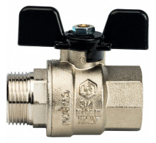 Кран шаровой полнопроходной ВР/НР 3/4", ручка бабочка 