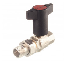 Кран шаровый 1/2" НГ с американкой маховик пластмассовый 1075704 