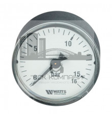 Манометр аксиальный F+R100 (MAL) 50 мм 16 бар (Ваттс)