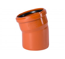 Отвод d110 мм 15° для наружной канализации