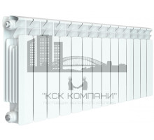Радиатор биметаллический Base 350 x14, боковое подключение 