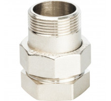 Разъемное соединение внутренняя / наружная 1 1/4" (американка) уплотнение под гайкой никелированное