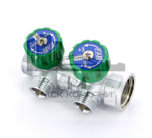 Регулирующий проходной коллектор  ВР-НР 1"х1/2" с 2 отводами (EUR) FK 3821 112