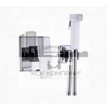 Смеситель скрытого монтажа квадратный HAIGER GZ5203(5303) с гигиеническим душем