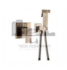 Смеситель скрытого монтажа квадратный HAIGER GZ5203-D с гигиеническим душем