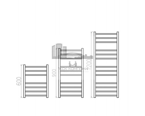 Водяной полотенцесушитель Estro 480x1800
