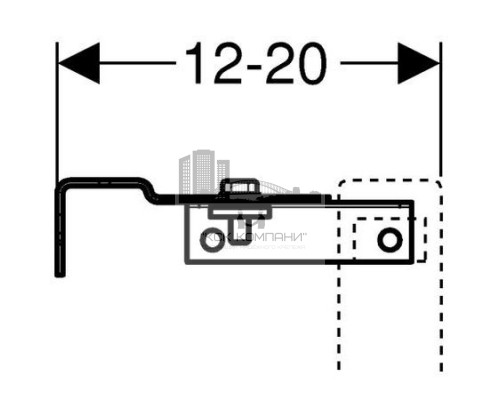 Комплект крепления к стене для инсталляций  111.815.00.1