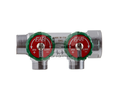 Коллектор  FK 3821 3412TP регулирующий проходной ВР-НР 3/4х1/2 с 2 отводами