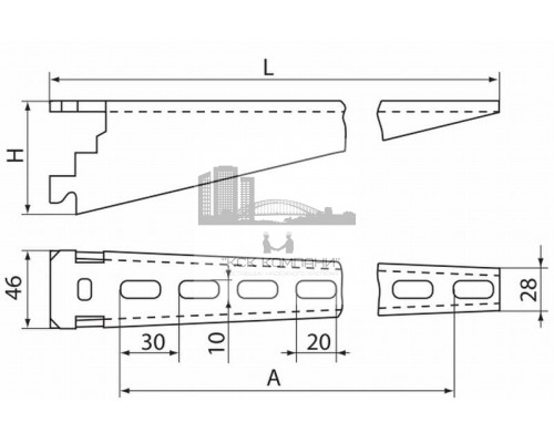 Полка кабельная К1160 - К1164