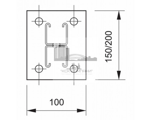 Стойка потолочная двусторонняя для высоких нагрузок