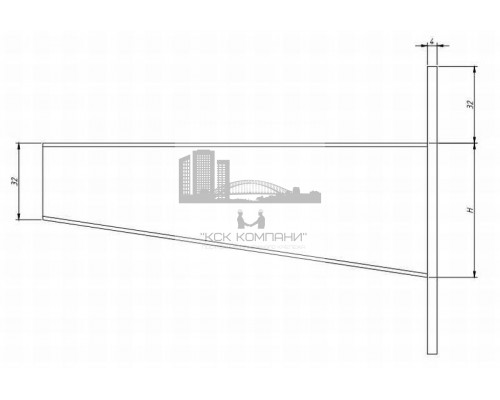 KS 100-800 Кронштейн настенный усиленный