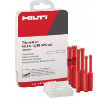 Коронка HEX 6-10/40 SPX набор