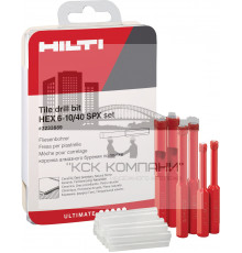 Коронка HEX 6-10/40 SPX набор