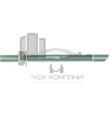 R-STUDS Метрическая резьбовая шпилька из углеродистой стали класс стали 5.8, плоский наконечник