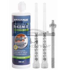 R-KEM II Химический анкер (полиэстровая смола) без стирола с резьбовыми шпильками для бетона