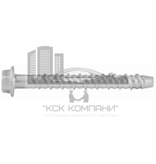 R-LX-HF-ZF Самонарезающий анкер-винт с шестигр. головкой и пресс-шайбой в покрытии DP KL101 для влажной зоны и среднеагресс. среды