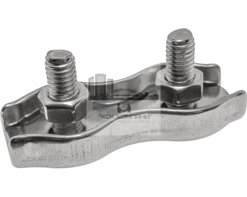 Зажим нержавеющий DUPLEX для троса 4 мм.