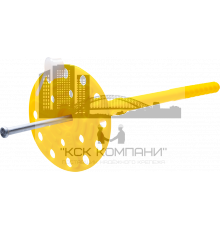 Дюбель тарельчатый 10x170 мм. c металлическим гвоздем и заглушкой