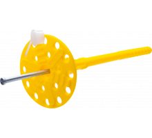 Дюбель тарельчатый 10x190 мм. c металлическим гвоздем и заглушкой