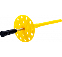 Дюбель тарельчатый 10x210 мм. c металлическим гвоздем (4,9) и термоголовкой КМП