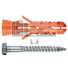 MN-SS Дюбель нейлоновый с шурупом с шестигранной головкой 10х50
