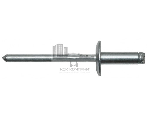 Сталь/Сталь Заклепка вытяжная, широкий бортик 4,0х6,0