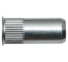 Сталь Заклепка с внутренней резьбой, уменьшенный бортик, с насечкой, закрытая                         - Размер, мм: М6x21,5