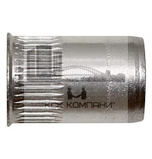 Нерж. сталь Заклепка с внутренней резьбой, уменьшенный бортик, с насечкой                         - Размер, мм: М3x9,75