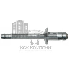 Сталь/Сталь Заклепка вытяжная, для мягких материалов, стандартный бортик 4,0х7,5