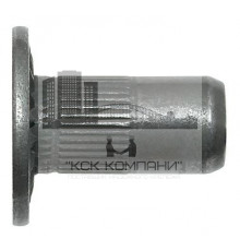 Сталь Заклепка с внутренней резьбой, широкий бортик, с насечкой, для пластика                         - Размер, мм: М5x18,1