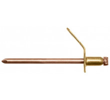 Латунь/Сталь Заклепка-клемма заземляющая, одноклеммная 4,0х7,0