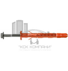 MBK-STBf Дюбель фасадный с бортиком со стопорным шурупом с прессшайбой (горячеоцинкованная сталь или ТДЦ) 10х100