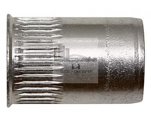 Нерж. сталь Заклепка с внутренней резьбой, уменьшенный бортик, с насечкой                         - Размер, мм: М8x16,5