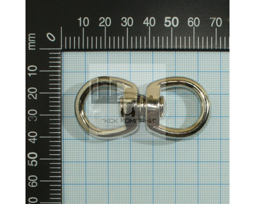 Вертлюг никель петля-петля диам. 16 мм