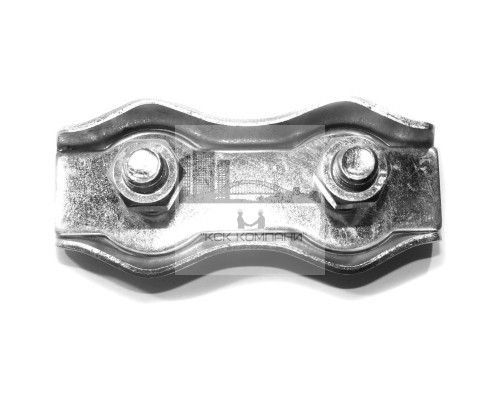 Зажим троса (каната) двойной 8 мм, Duplex, стальной