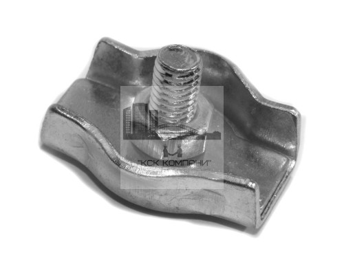 Зажим троса (каната) одинарный 6 мм, Simplex, стальной