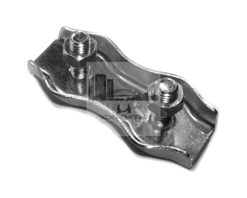 Зажим троса (каната) двойной 8 мм, Duplex, стальной